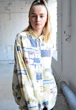 Bright Vintage Patterned Shirt 90s.