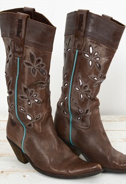 Women's EU 36 Cowboy Boots Western Shoes Spain Heel Pointy