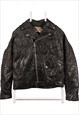 Vintage 90's The Leather Shop Leather Jacket Zip Up Black