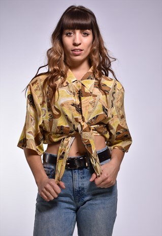 VINTAGE 90S JAZZY PATTERN SHIRT