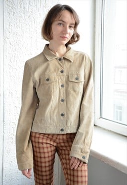 Vintage 80's Beige Suede Jacket