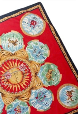 Vintage Silk Zodiac Scarf