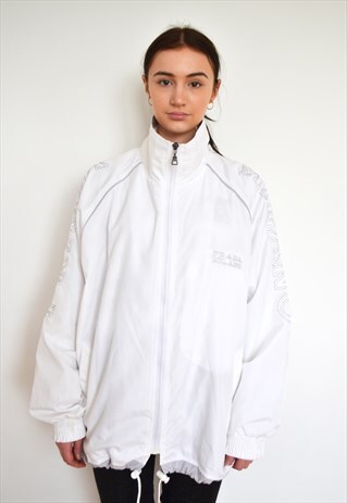 PRADA MILANO 90'S WHITE SPORTS LUXE JACKET