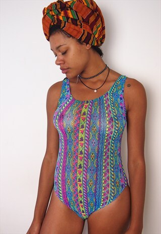 MULTI PRINT MESH BODYSUIT