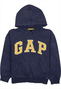 Vintage 90's Gap Hoodie Spellout Pullover Navy Blue XXLarge