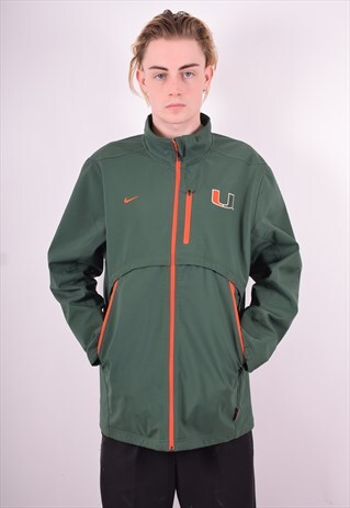 NIKE WOMENS VINTAGE TRACKSUIT TOP JACKET LARGE GREEN 90'S