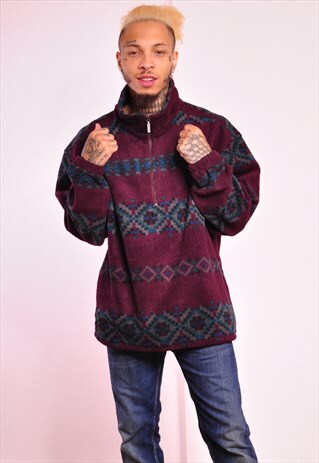VINTAGE EDDIE BAUER 1/4 ZIP UP FLEECE JACKET