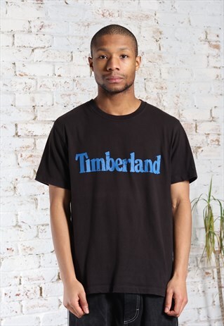 Vintage Timberland Print Logo T-Shirt Black