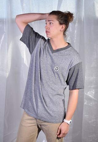 VINTAGE CHAMPION GREY PRINTED TEE