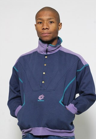 VINTAGE LOTTO 1/4 ZIP SWEATSHIRT