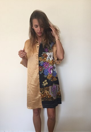 CRAZY PATTERNED VINTAGE RETRO FESTIVAL OVERSIZED SHIRT