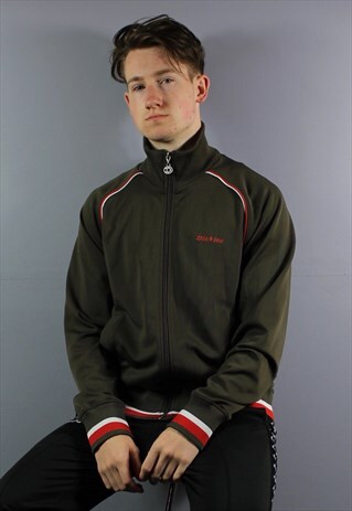 VINTAGE DICKIES WORKWEAR JACKET IN BROWN WITH EMBROIDERY
