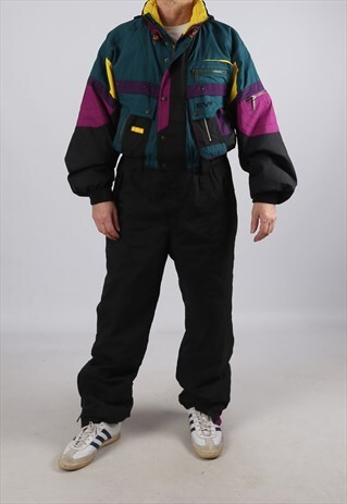 VINTAGE EVF FULL SKI SUIT SNOW SPORTS M 40 - 42 (HB1H)