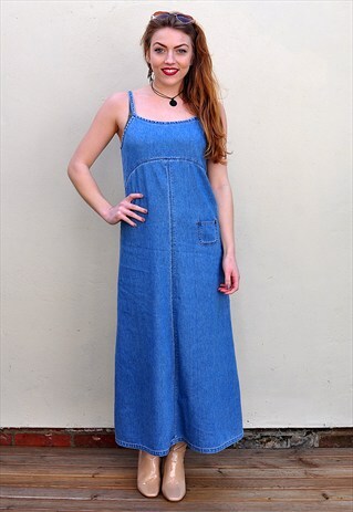 VINTAGE DENIM MAXI DRESS