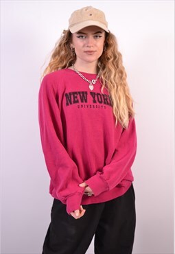 Vintage Lee New York Universty Sweatshirt Jumper Pink
