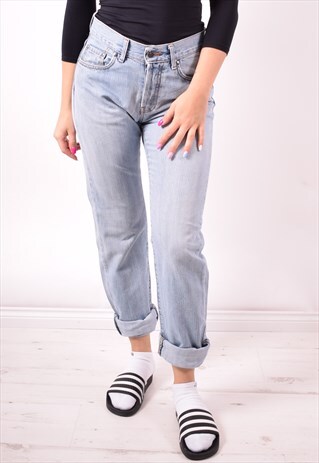 CARRERA WOMENS VINTAGE JEANS W29 L34 BLUE 90S