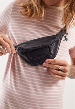 VINTAGE FAUX LEATHER FESTIVAL BUM BAG