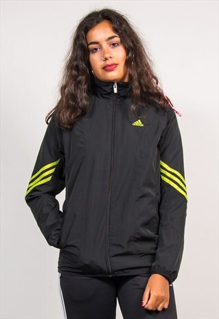 90'S VINTAGE ADIDAS BLACK TRACKSUIT JACKET TOP