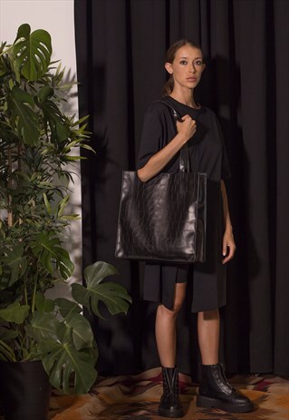 SHOPPER BAG CROC L