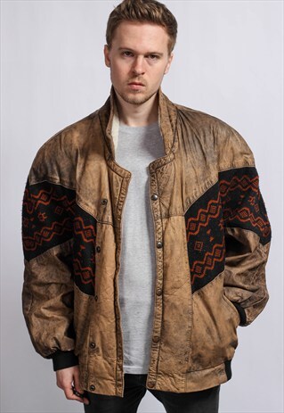 VINTAGE AZTEC SHERPA JACKET