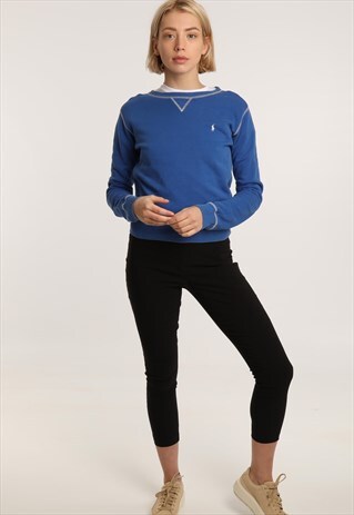 90S RALPH LAUREN EMBROIDERED LOGO SWEATSHIRT