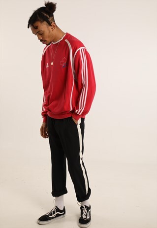 VINTAGE ADIDAS EMBROIDERED LOGO SWEATSHIRT