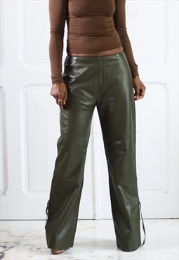 Mugler leather trousers