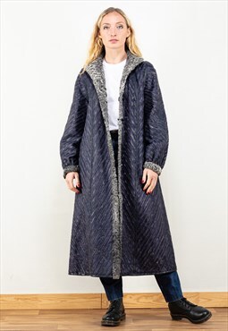 Vintage 80's Women Sheepskin Coat In Multi