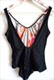 VINTAGE 90S ONE PIECE SWIMWEAR SWIMSUIT FLORAL FLOWERS