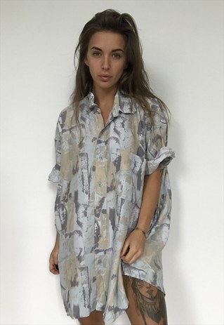 PATTERNED OVERSIZED RETRO VINTAGE UNISEX FESTIVAL SHIRT