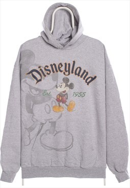 Vintage 90's Disney Hoodie Disneyland Mickey Mouse Grey Men'
