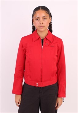Women's Vintage Calvin Klein Red Biker Jacket