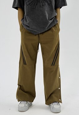 Army Green Cargo Sporty Relaxed Fit pants trousers