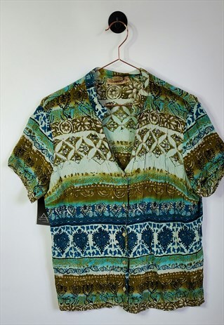 VINTAGE 90S BOHO WOMEN'S BLOUSE SIZE XL/ 14