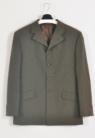 VINTAGE 90'S BLAZER JACKET IN BROWN
