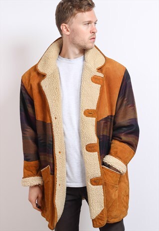 VINTAGE AZTEC FLEECE LINED JACKET