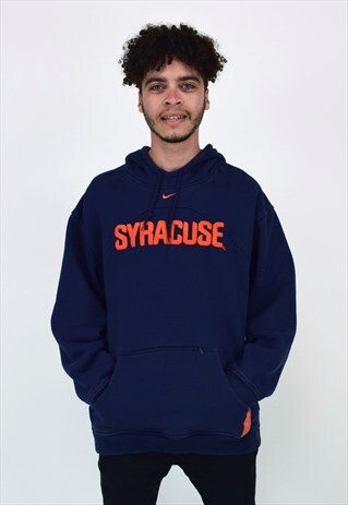 VINTAGE 90'S NIKE SYRACUSE NAVY & ORANGE HOODIE