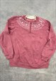 VINTAGE SWEATSHIRT COTTAGECORE FLOWER PATTERNED JUMPER