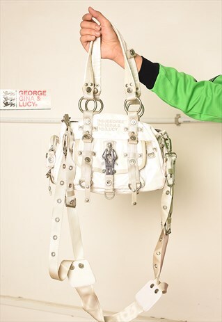Y2K RETRO KITSCH GEORGE GINA & LUCY MONOGRAM SHOULDER BAG