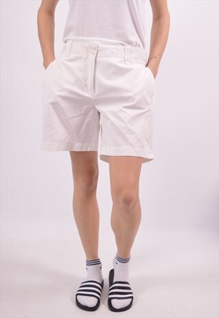 LOTTO WOMENS VINTAGE SHORTS W32 WHITE 90S