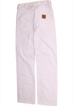 Carhartt 90's Straight Leg Baggy Trousers / Pants 28 White