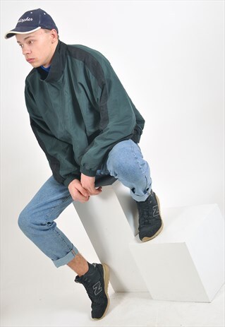 VINTAGE USA OLYMPIC SHELL JACKET IN GREEN