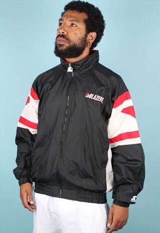 VINTAGE NBA BLAZERS WATERPROOF WINDBREAKER ASM1191