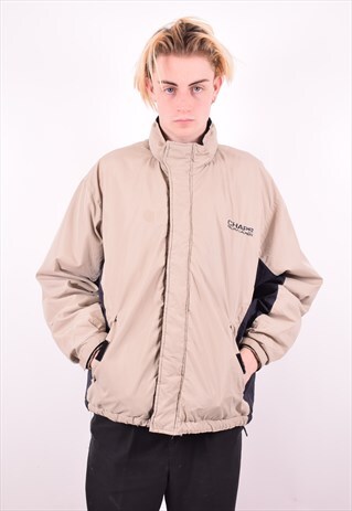 CHAPS RALPH LAUREN MENS VINTAGE JACKET LARGE BEIGE 90'S