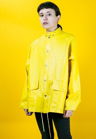 VINTAGE YELLOW FISHERMAN SEAMANS JACKET