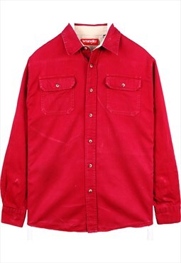 Vintage 90's Wrangler Shirt Long Sleeve Button Up Denim