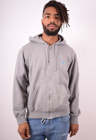 NIKE MENS VINTAGE HOODIE SWEATER MEDIUM GREY 90S