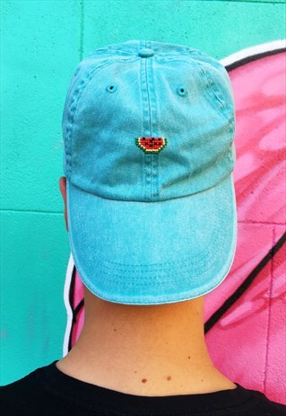 WATERMELON DAD CAP BLUE SUMMER FRUITS MAN WOMEN HANDMADE