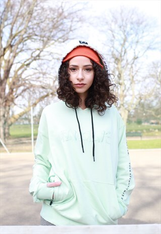 ORGANIC BAMBOO BELIEVE IN YOURSELF MINT HOODY