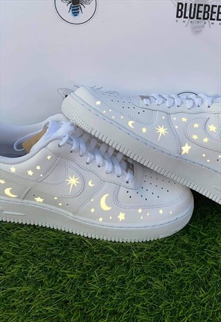 NIKE CUSTOM AIR FORCE 1 - MOON & STARS REFLECTIVE